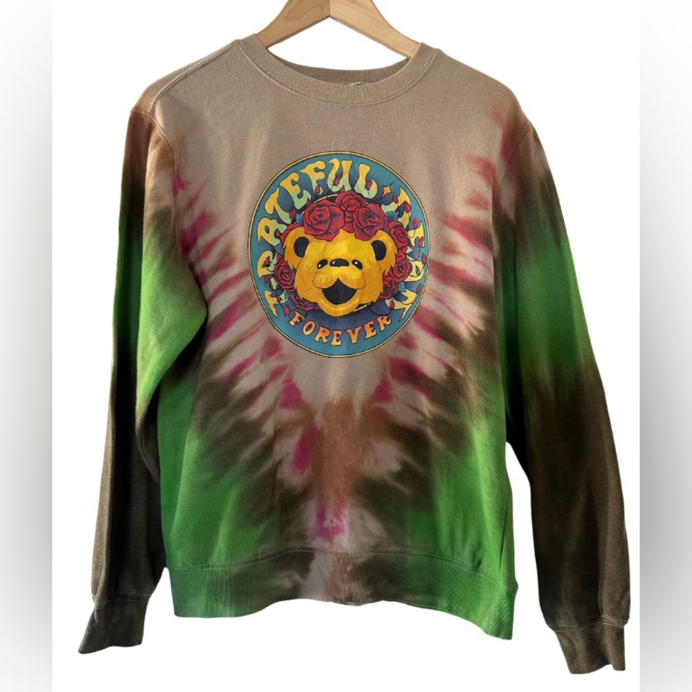 Grateful Dead Forever Tie Dye Bear Crewneck